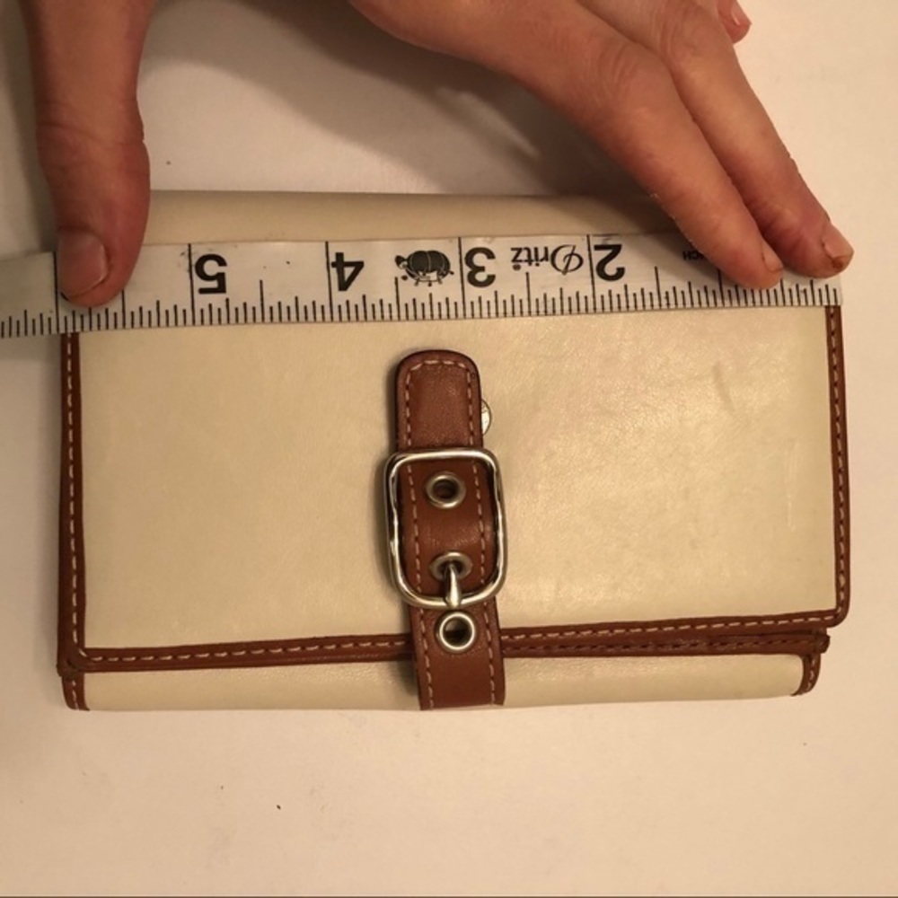 Coach brown and white leather wallet - Picture 11 of 13